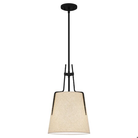 Quoizel Leona 1-Light Matte Black Mini Pendant LOA1512MBK